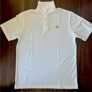 Masters White Polo Golf Shirt. Tech/Athletic material. Large.
